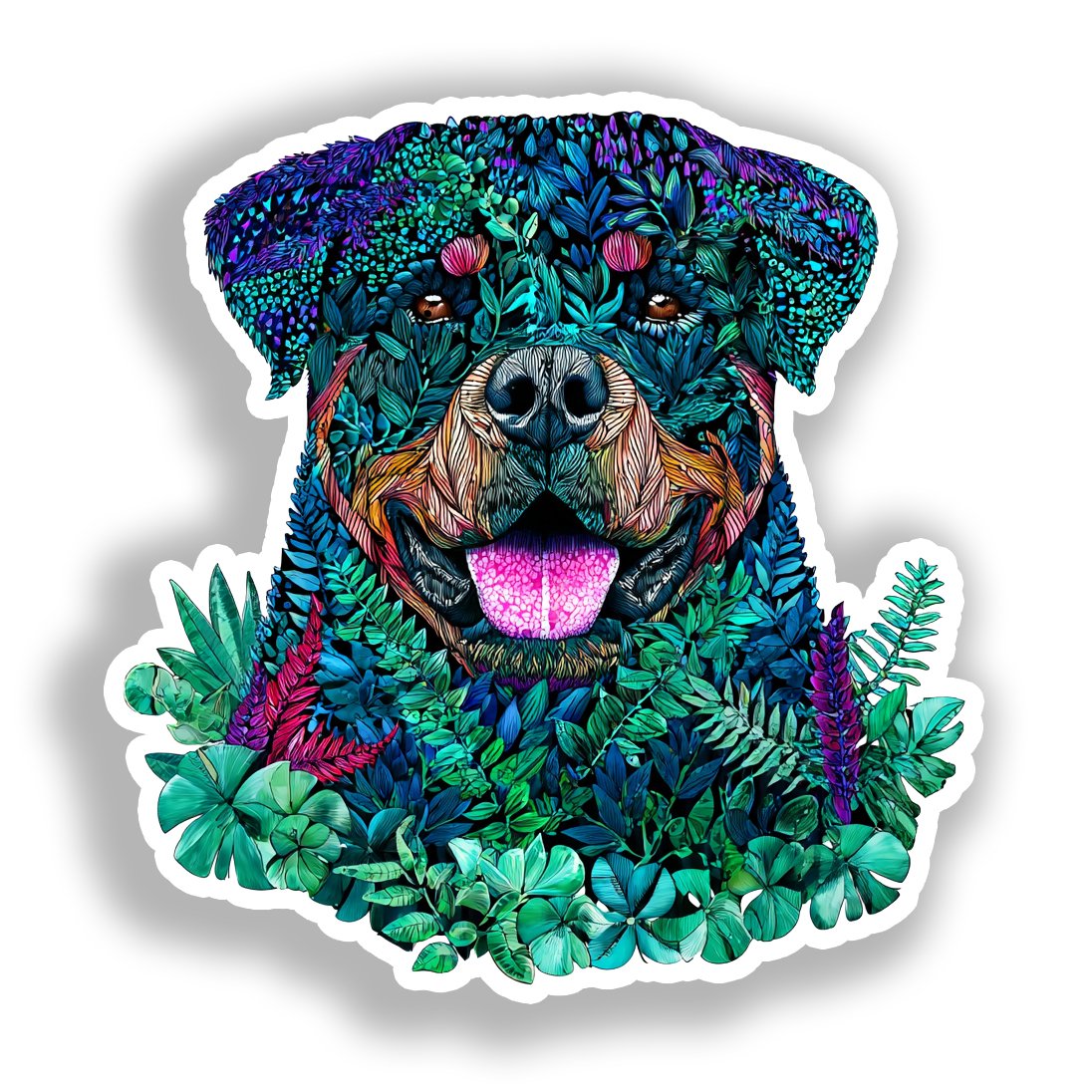 Rottweiler Dog Vinyl Decal Sticker for Car, Laptop, Tumbler and more # A018081-4" x 4"