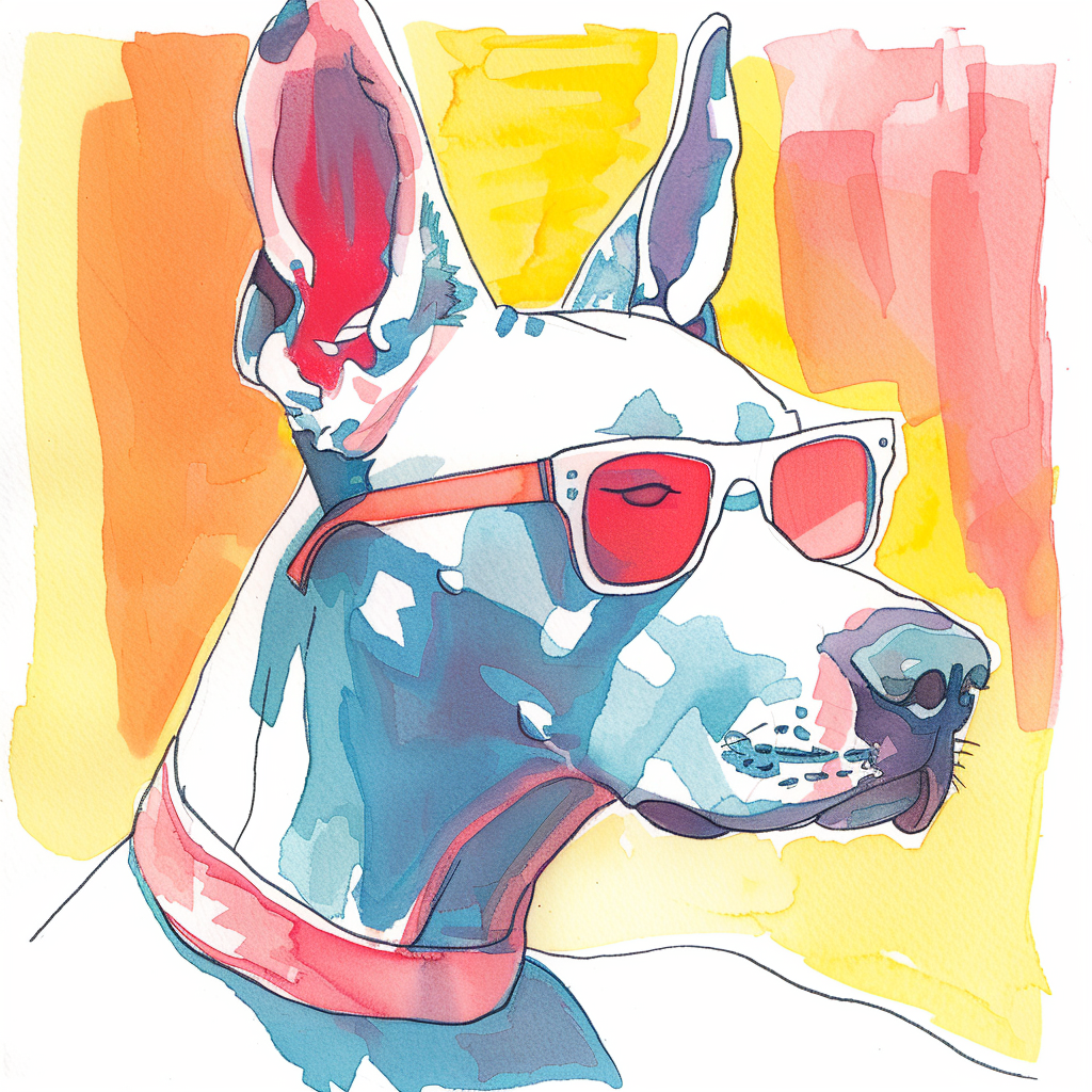 Great Dane Dog Expressive surreal Vinyl Decal Sticker for Car, Laptop, Tumbler and more # F022644