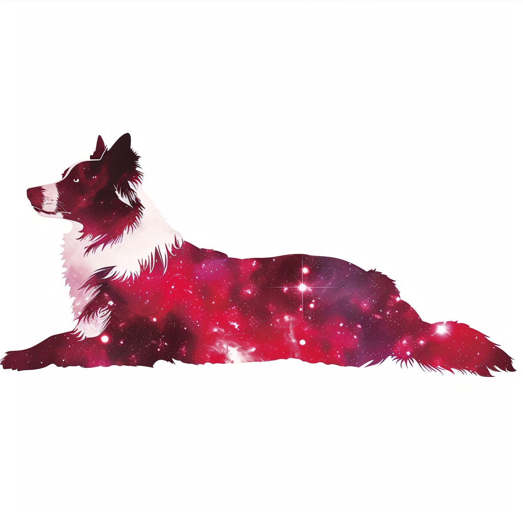 Border Collie Dog majestic Expressive surreal Vinyl Decal Sticker for Car, Laptop, Tumbler and more # F021858-4" x 4"