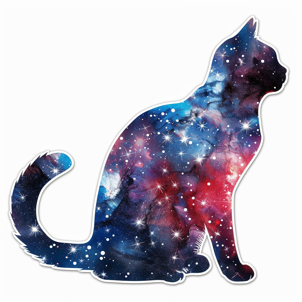 American Shorthair Cat majestic Expressive surreal Vinyl Decal Sticker for Car, Laptop, Tumbler and more # F018879