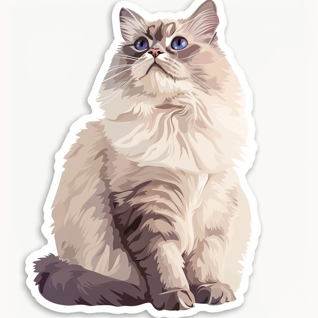 Ragdoll Cat Vinyl Decal Sticker for Car, Laptop, Tumbler and more # F08004