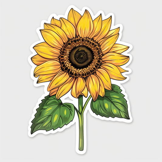 Sunflower  Vinyl Decal Sticker for Car, Laptop, Tumbler and more # F023365