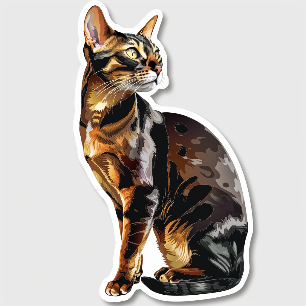 Abyssinian cat Vinyl Decal Sticker for Car, Laptop, Tumbler and more # F07614
