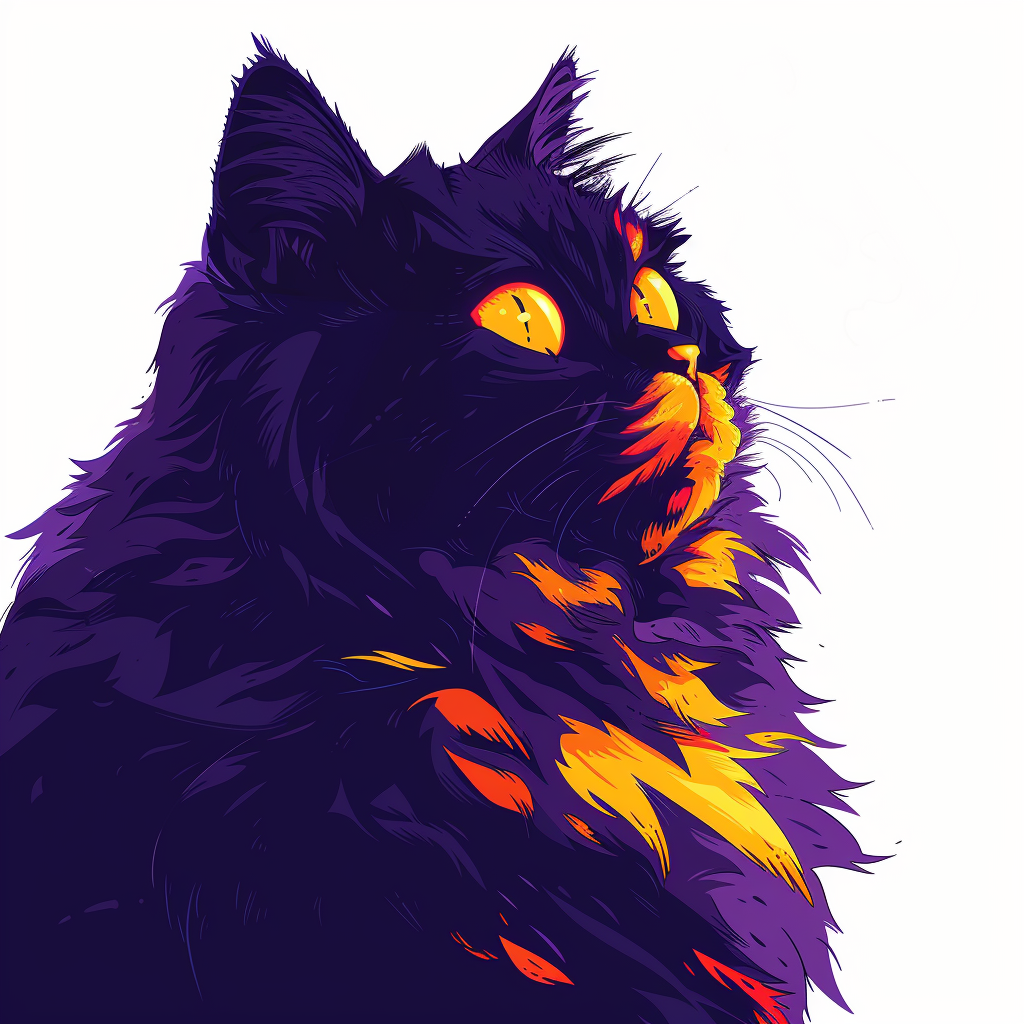 Persian Cat Expressive surreal Vinyl Decal Sticker for Car, Laptop, Tumbler and more # F016138