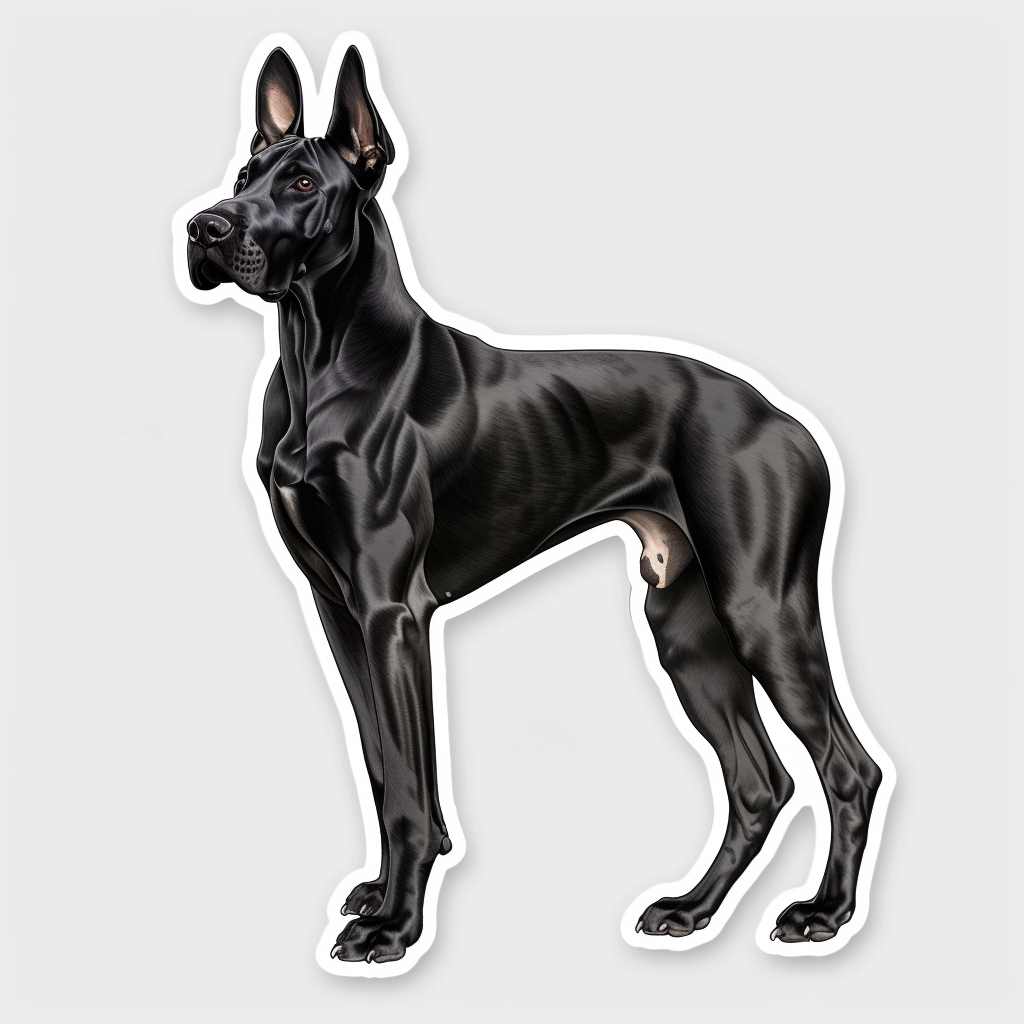 Great Dane Dog Expressive surreal Vinyl Decal Sticker for Car, Laptop, Tumbler and more # F022671