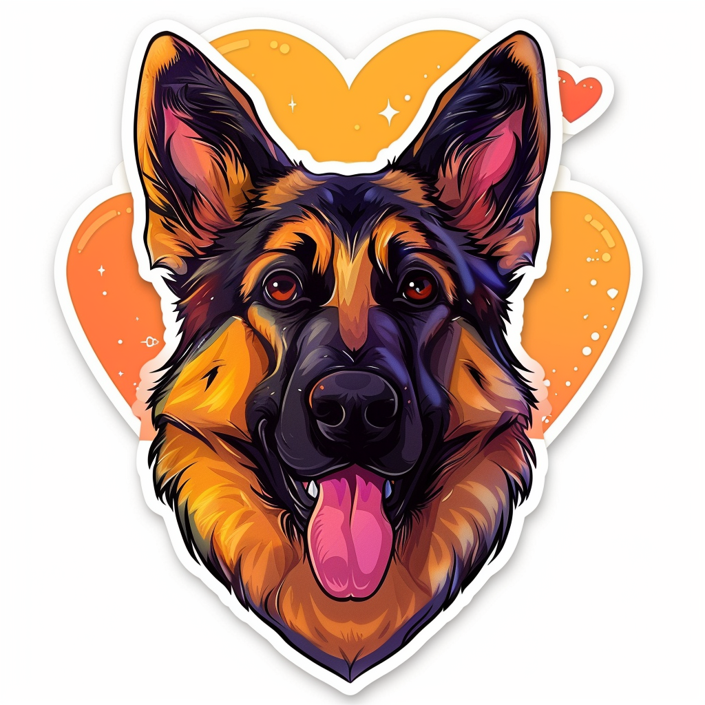 German Shepherd Dog Vinyl Decal Sticker for Car, Laptop, Tumbler and more # F011334