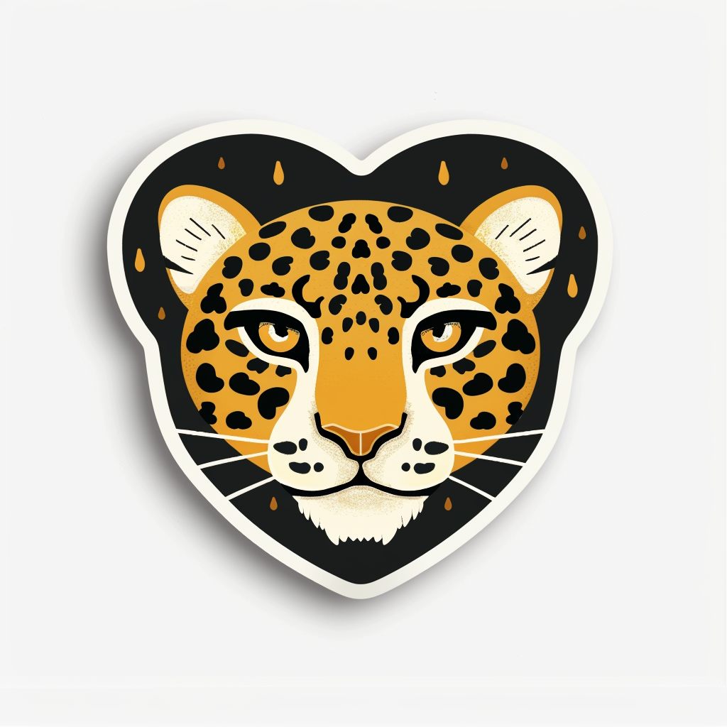 Leopard majestic Expressive surreal Vinyl Decal Sticker for Car, Laptop, Tumbler and more # F022573