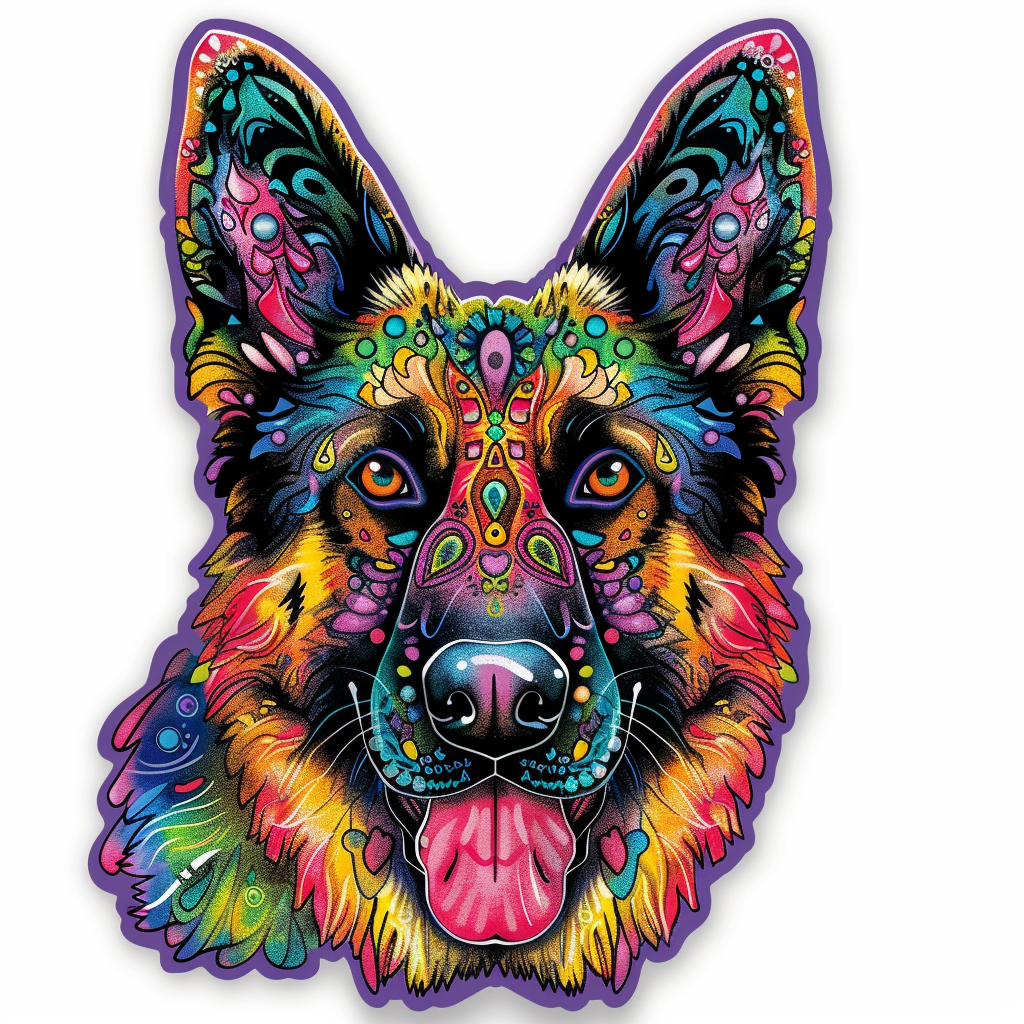 German Shepherd Dog Vinyl Decal Sticker for Car, Laptop, Tumbler and more # F011396