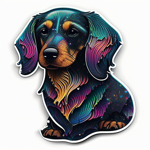Heartcore Dachshund Dog Vinyl Decal Sticker for Car, Laptop, Tumbler and more # F012708