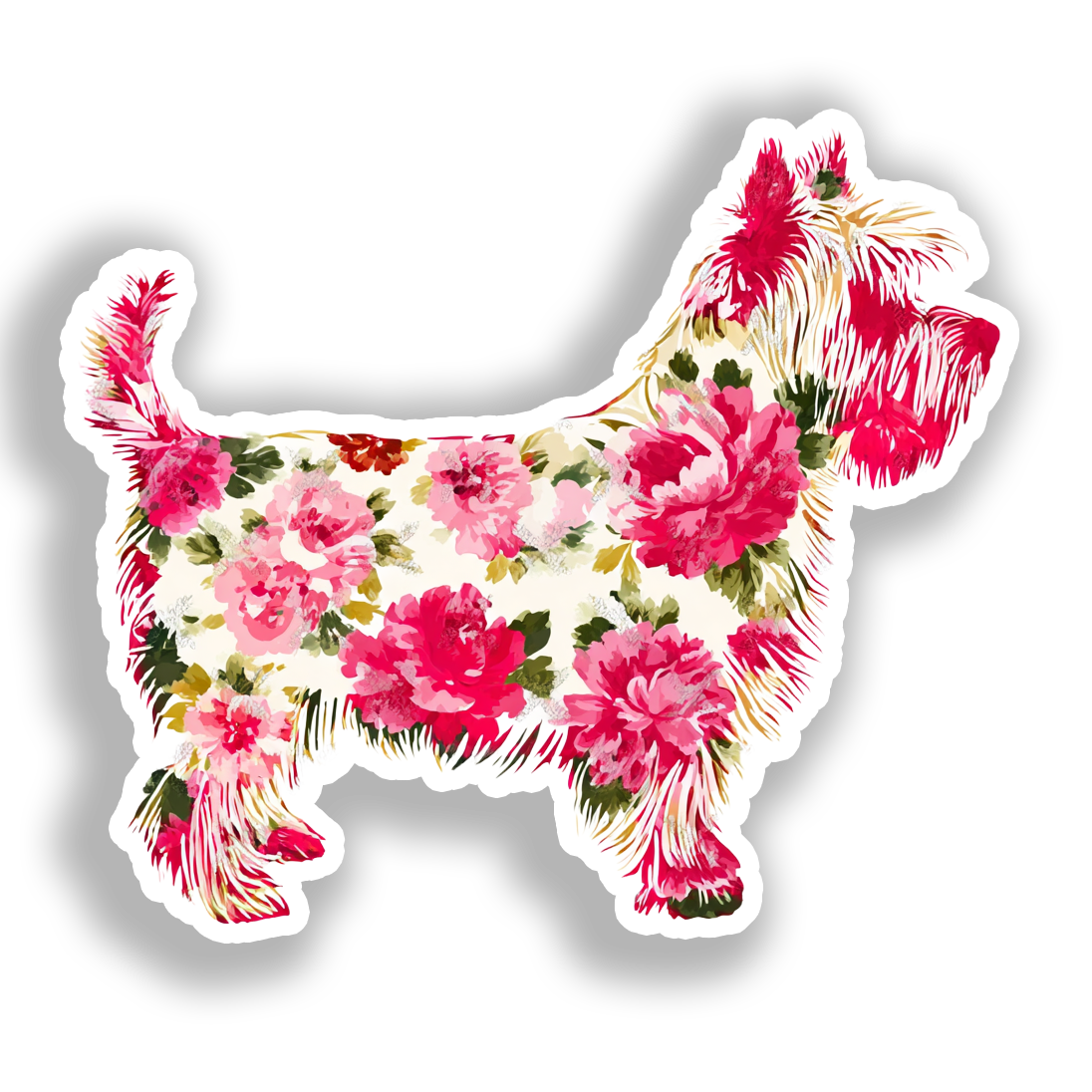 Yorkshire Terrier Dog Vinyl Decal Sticker for Car, Laptop, Tumbler and more # A017227-4" x 4"