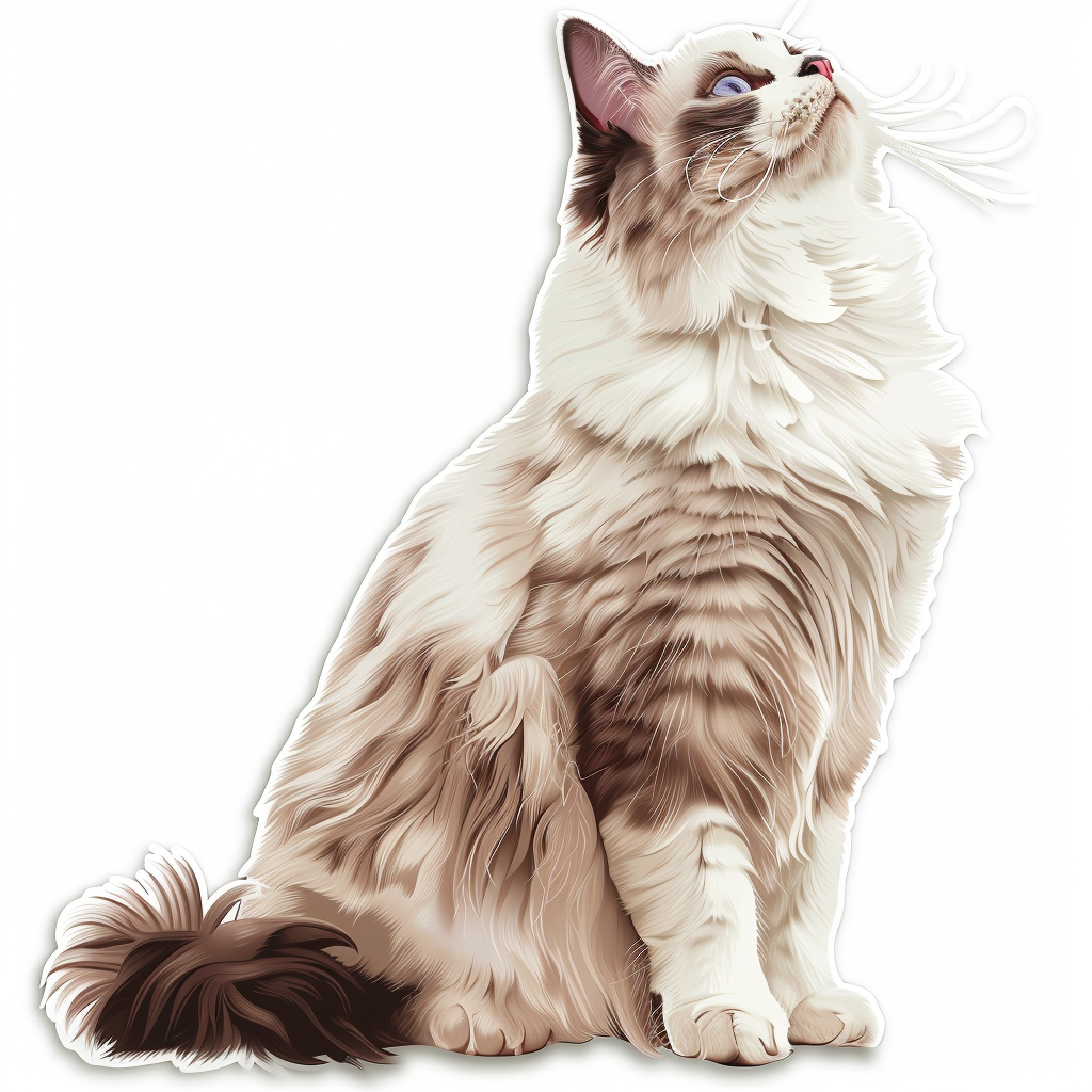 Ragdoll Cat Vinyl Decal Sticker for Car, Laptop, Tumbler and more # F07985