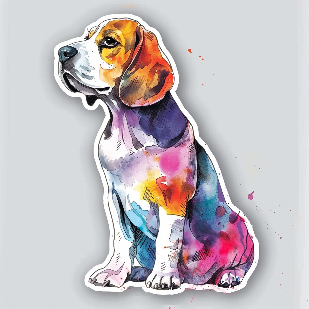 Beagle dog Vinyl Decal Sticker for Car, Laptop, Tumbler and more # F012049