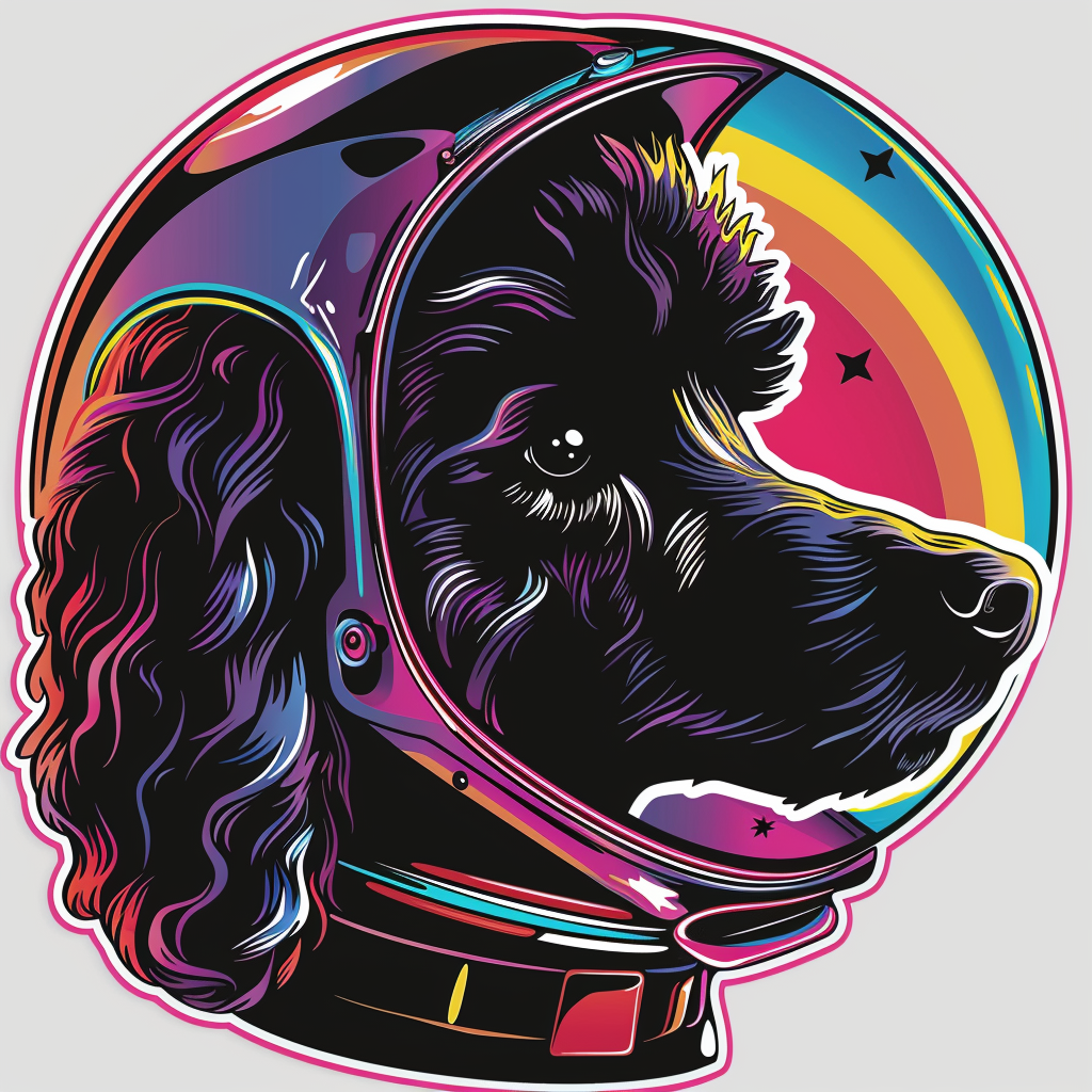Poodle Dog astronaut Vinyl Decal Sticker for Car, Laptop, Tumbler and more # F012528