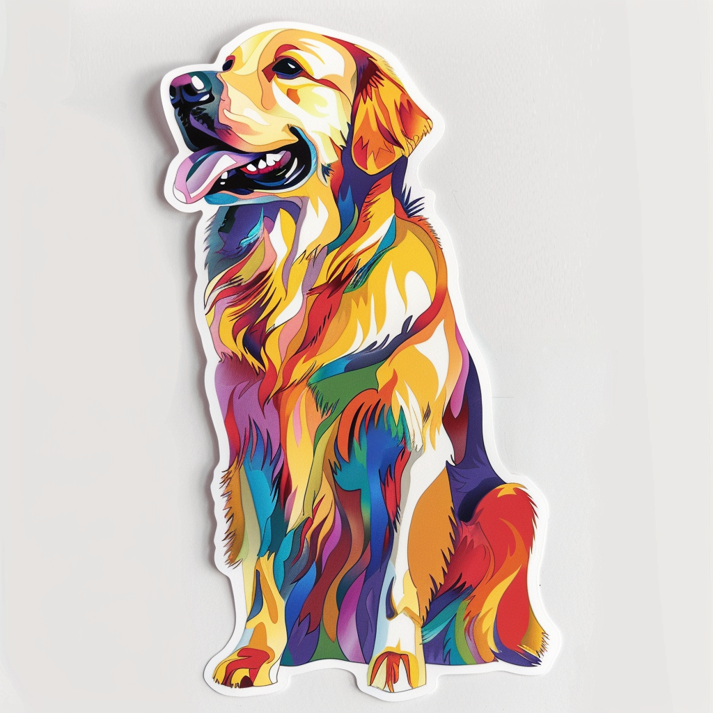 Golden Retriever Dog Vinyl Decal Sticker for Car, Laptop, Tumbler and more # F010575