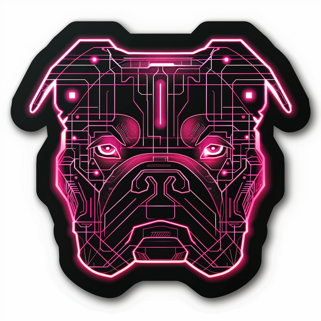Bulldog Dog majestic Expressive surreal Vinyl Decal Sticker for Car, Laptop, Tumbler and more # F017612