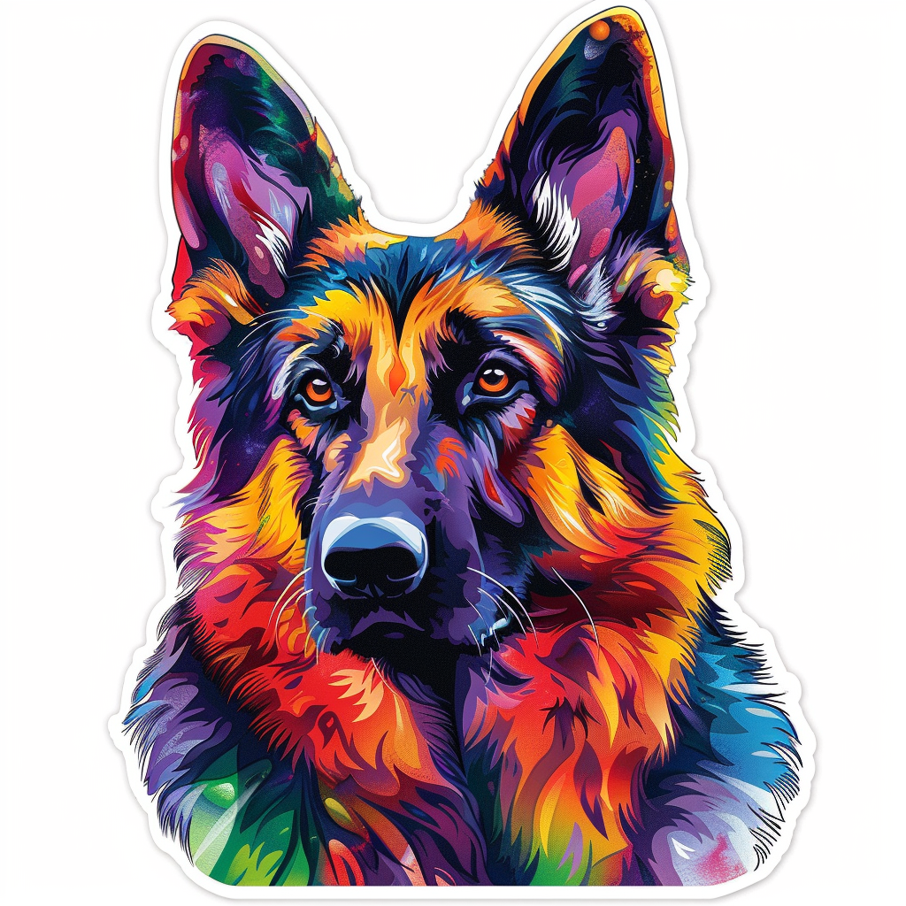 German Shepherd Dog Vinyl Decal Sticker for Car, Laptop, Tumbler and more # F011610
