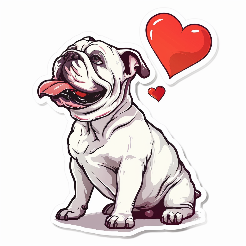 Bulldog Dog majestic Expressive surreal Vinyl Decal Sticker for Car, Laptop, Tumbler and more # F017462