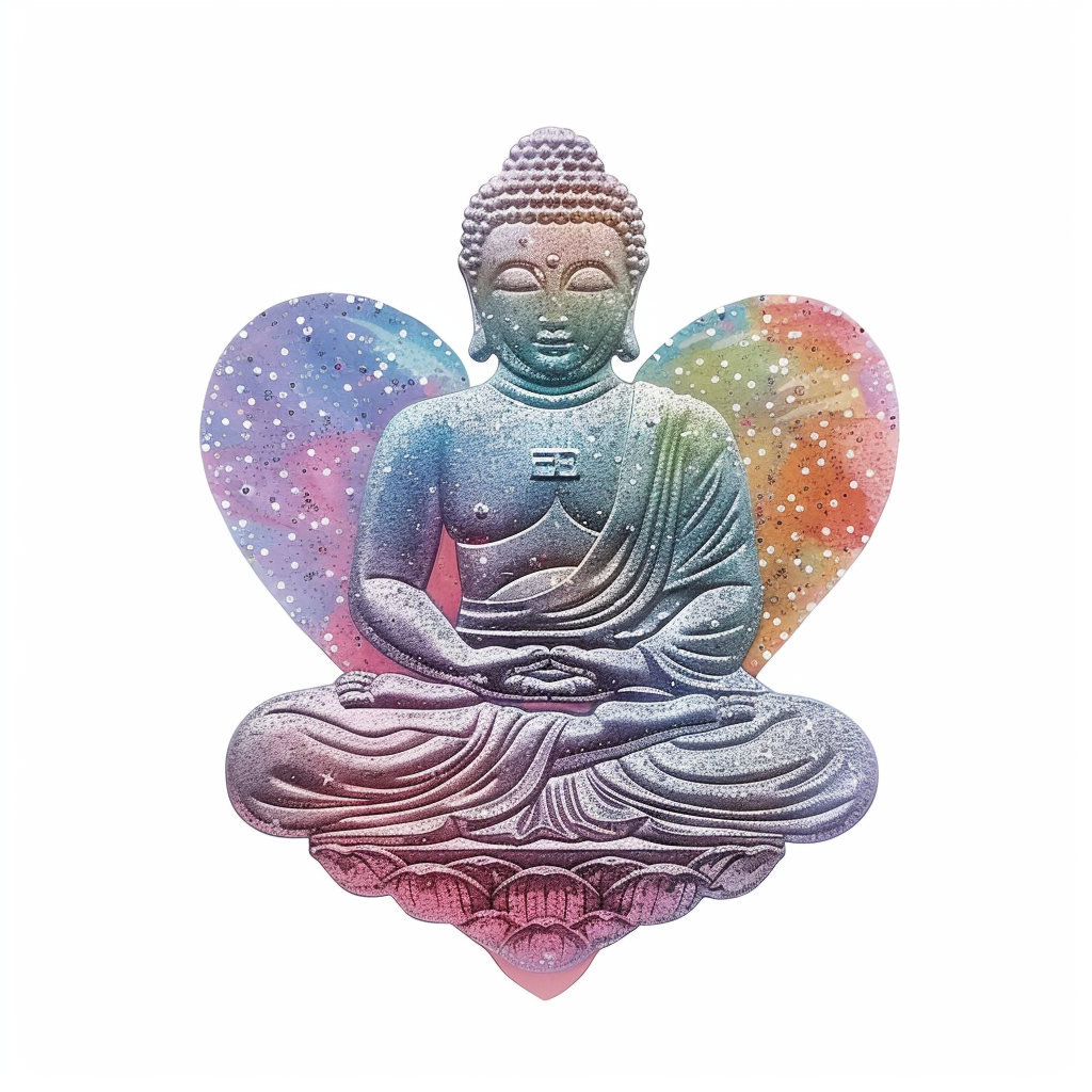 Sticker of a Buddha majestic Expressive surreal Vinyl Decal Sticker for Car, Laptop, Tumbler and more # F017238