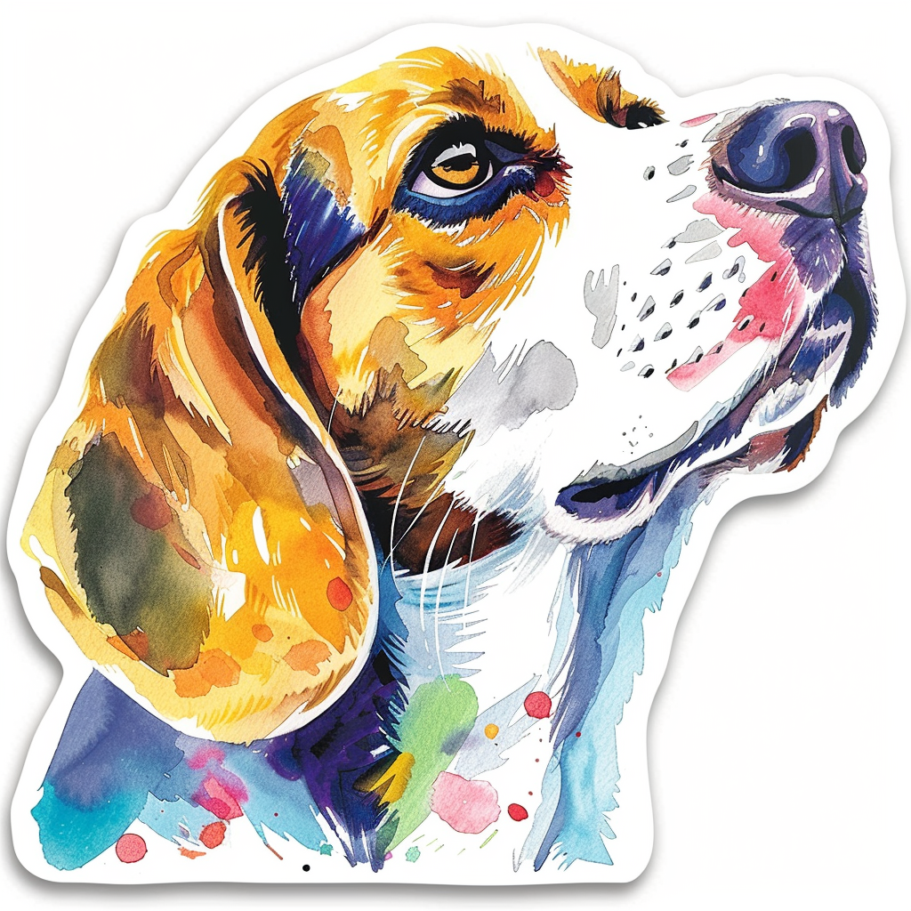 Beagle dog Vinyl Decal Sticker for Car, Laptop, Tumbler and more # F012079