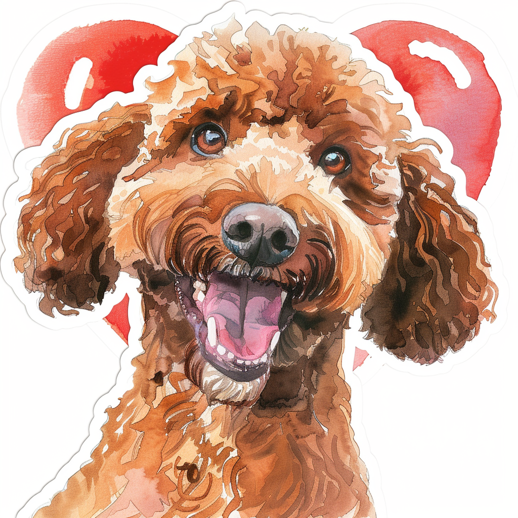 Poodle Dog heartcore Vinyl Decal Sticker for Car, Laptop, Tumbler and more # F012317