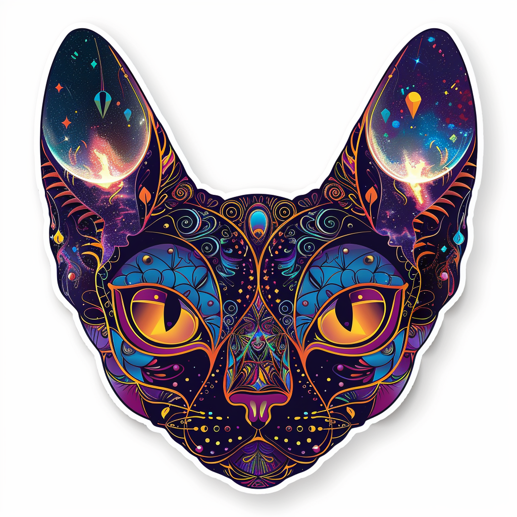 Sphynx Cat Vinyl Decal Sticker for Car, Laptop, Tumbler and more # F010054