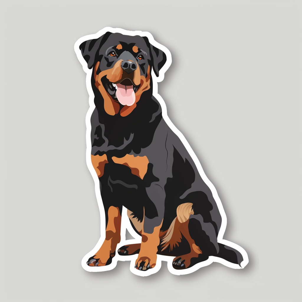 Rottweiler Dog Vinyl Decal Sticker for Car, Laptop, Tumbler and more # F07390