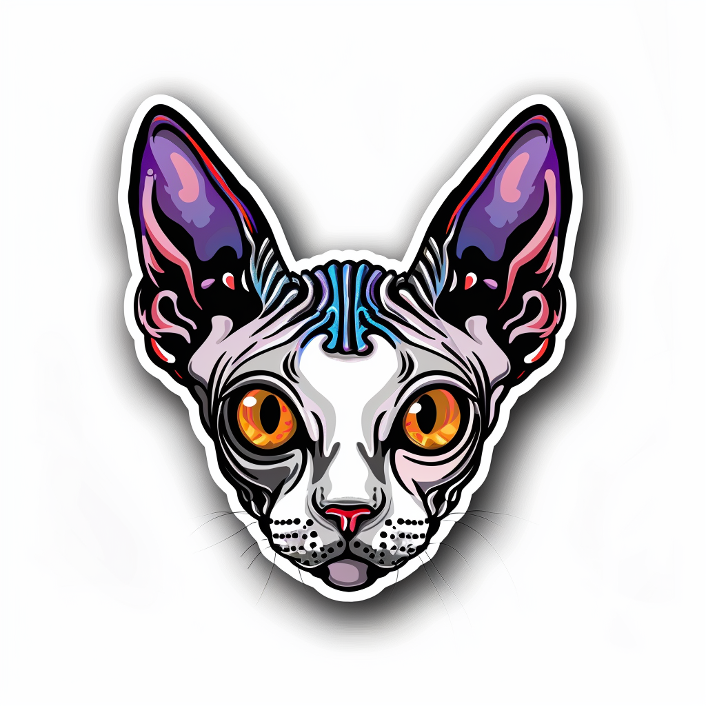 Sphynx Cat Vinyl Decal Sticker for Car, Laptop, Tumbler and more # F010079