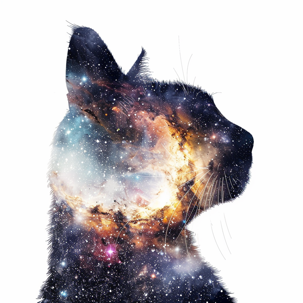Sticker of a Persian Cat galaxy majestic Expressive surreal Vinyl Decal Sticker for Car, Laptop, Tumbler and more # F016331