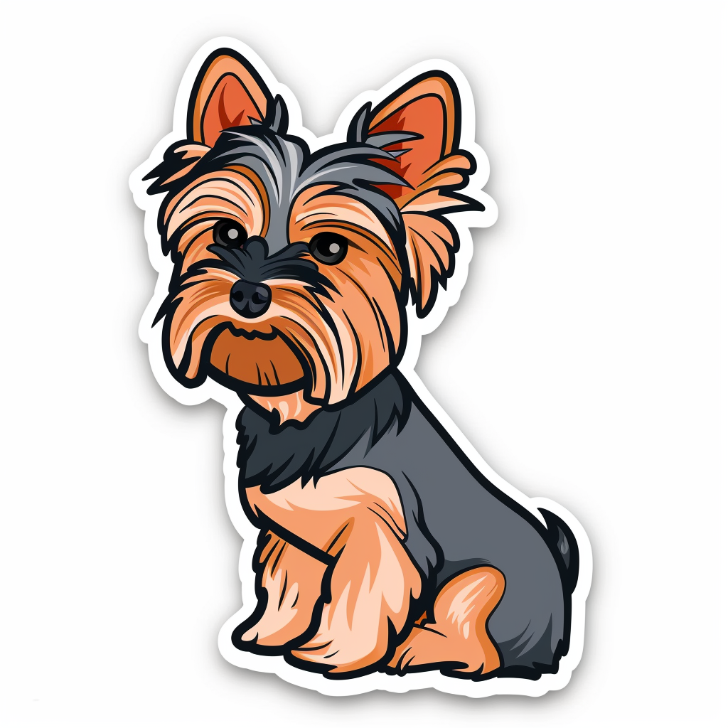 Yorkshire Terrier Dog Vinyl Decal Sticker for Car, Laptop, Tumbler and more # F07516