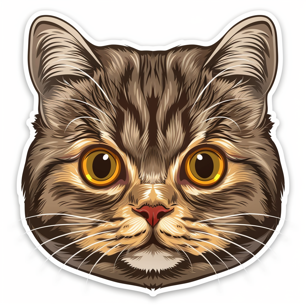 Scottish Fold cat Vinyl Decal Sticker for Car, Laptop, Tumbler and more # F07626