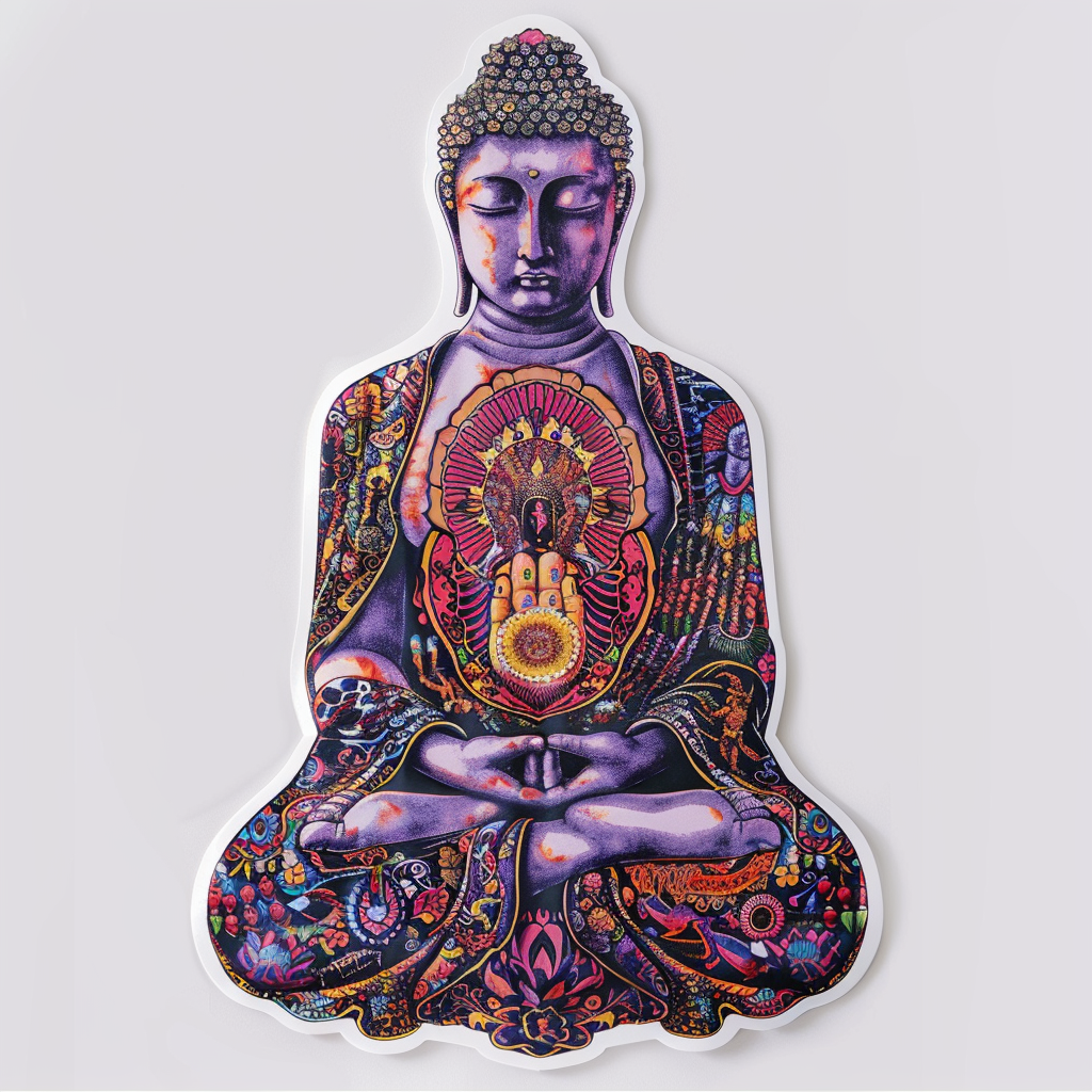 Buddha majestic Expressive surreal Vinyl Decal Sticker for Car, Laptop, Tumbler and more # F017007