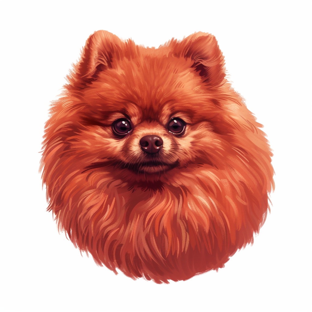 Sticker of a Pomeranian Dog majestic Expressive surreal Vinyl Decal Sticker for Car, Laptop, Tumbler and more # F013835