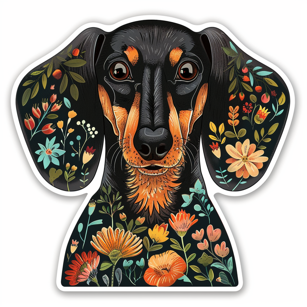 Dachshund Dog Heartcore Vinyl Decal Sticker for Car, Laptop, Tumbler and more # F012802