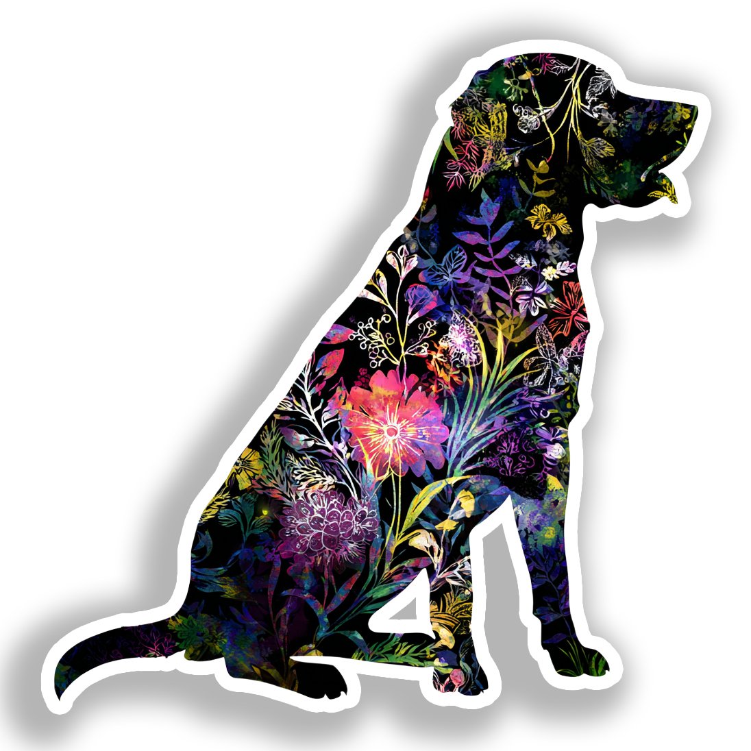 Labrador Retriever Dog Vinyl Decal Sticker for Car, Laptop, Tumbler and more # A019473-4" x 4"