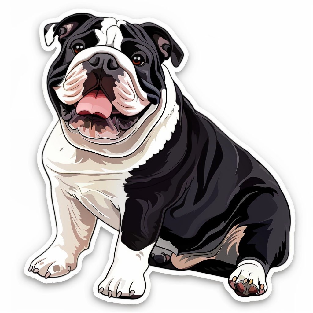 Bulldog Dog majestic Expressive surreal Vinyl Decal Sticker for Car, Laptop, Tumbler and more # F017347