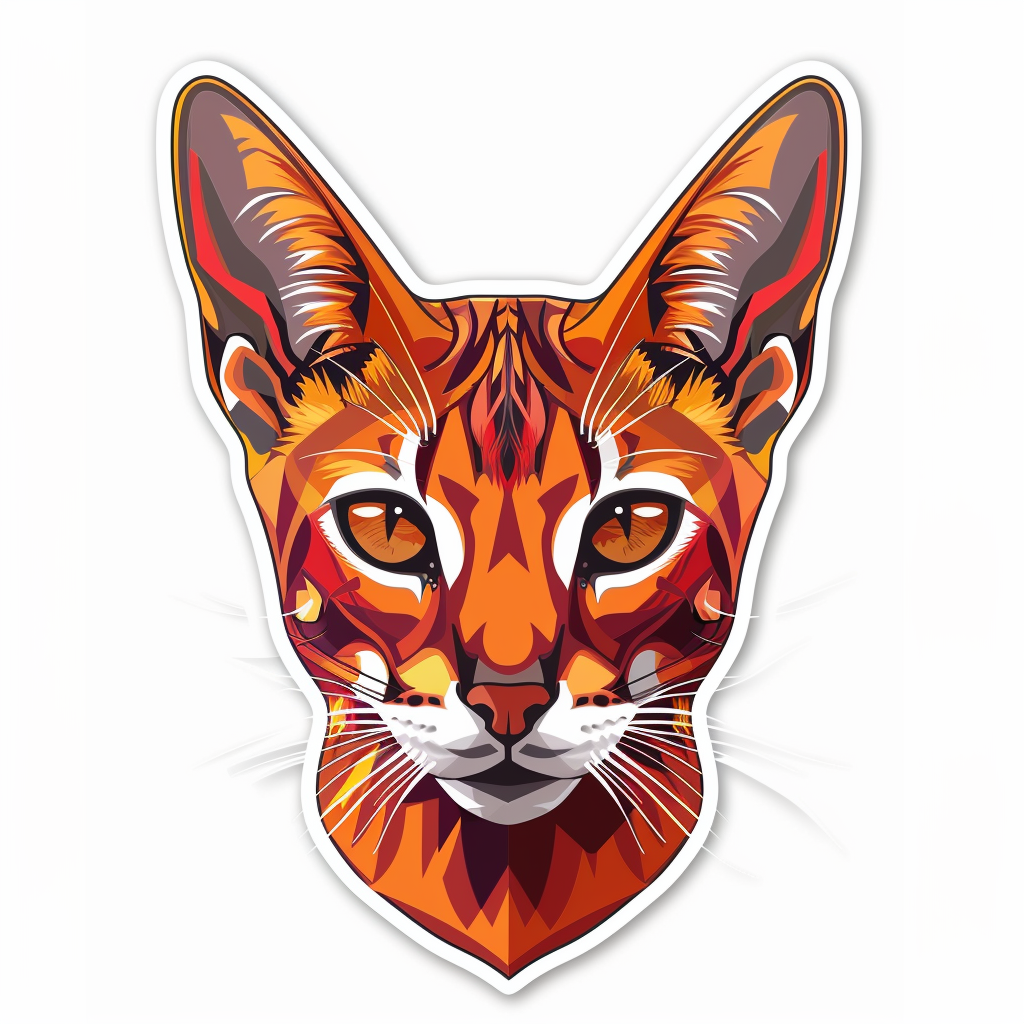Abyssinian cat Vinyl Decal Sticker for Car, Laptop, Tumbler and more # F07653