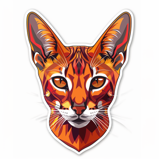 Abyssinian cat Vinyl Decal Sticker for Car, Laptop, Tumbler and more # F07653