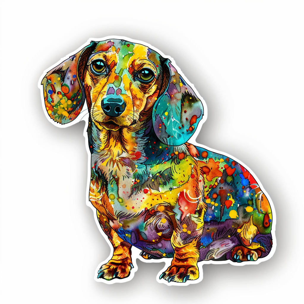 Dachshund Dog Vinyl Decal Sticker for Car, Laptop, Tumbler and more # F013042