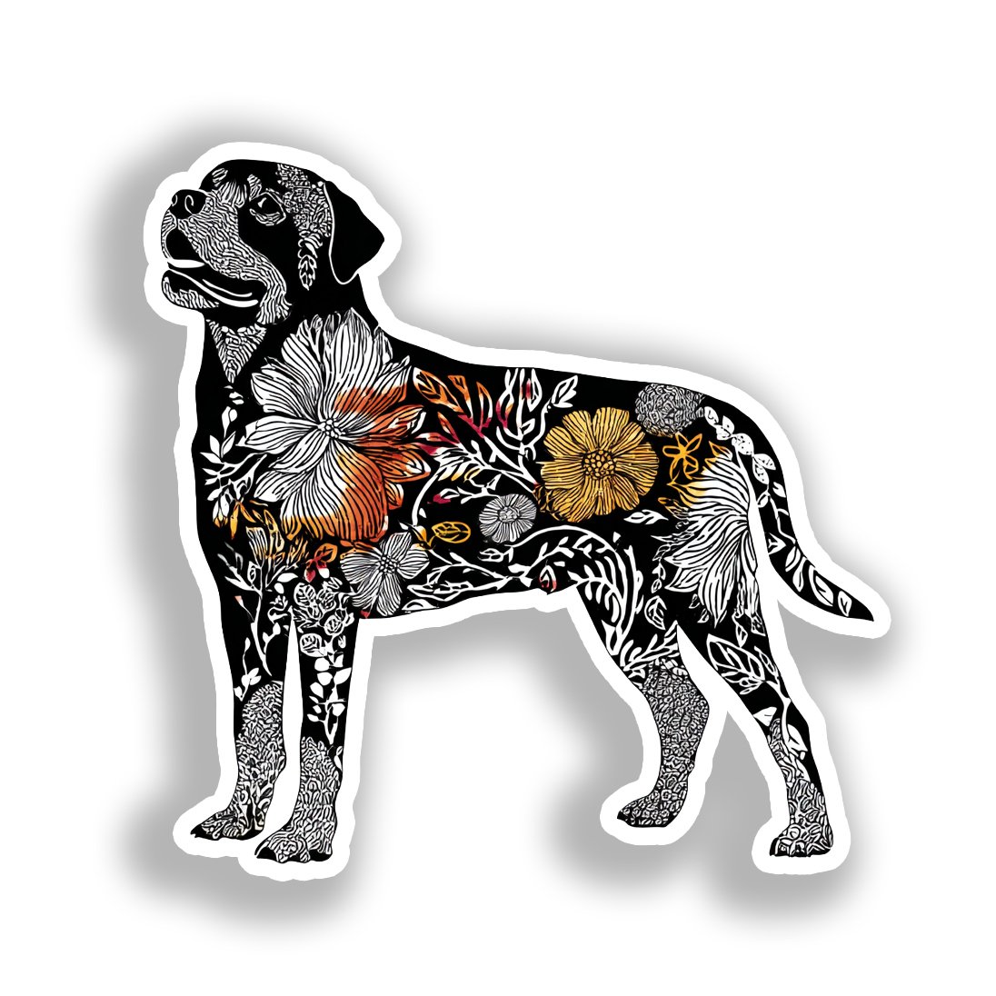 Rottweiler Dog Vinyl Decal Sticker for Car, Laptop, Tumbler and more # A019221-4" x 4"