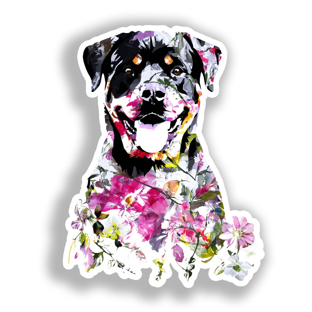 Rottweiler Dog Vinyl Decal Sticker for Car, Laptop, Tumbler and more # A018045-4" x 4"