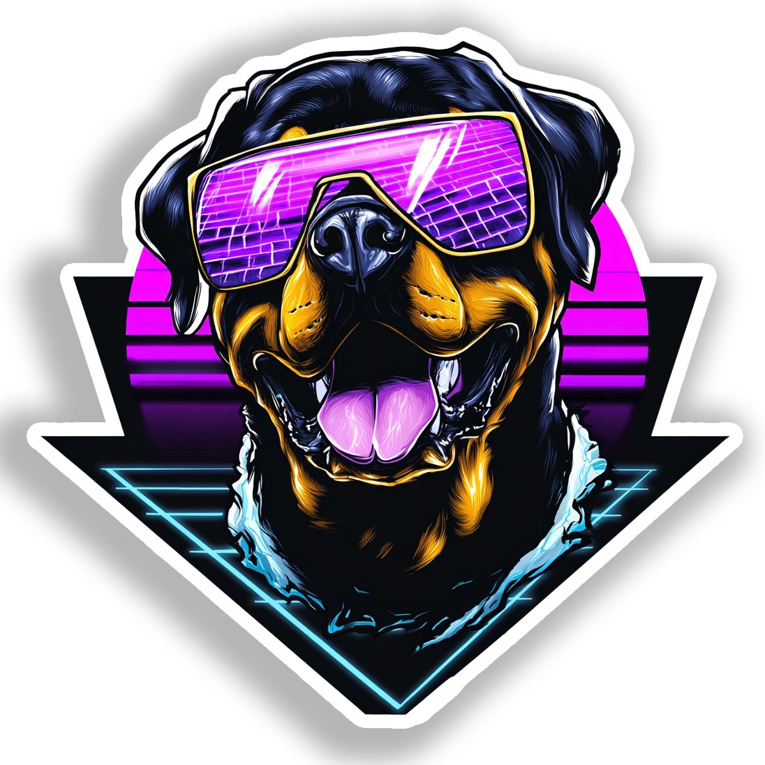 Rottweiler Dog Vinyl Decal Sticker for Car, Laptop, Tumbler and more # A017975-4" x 4"