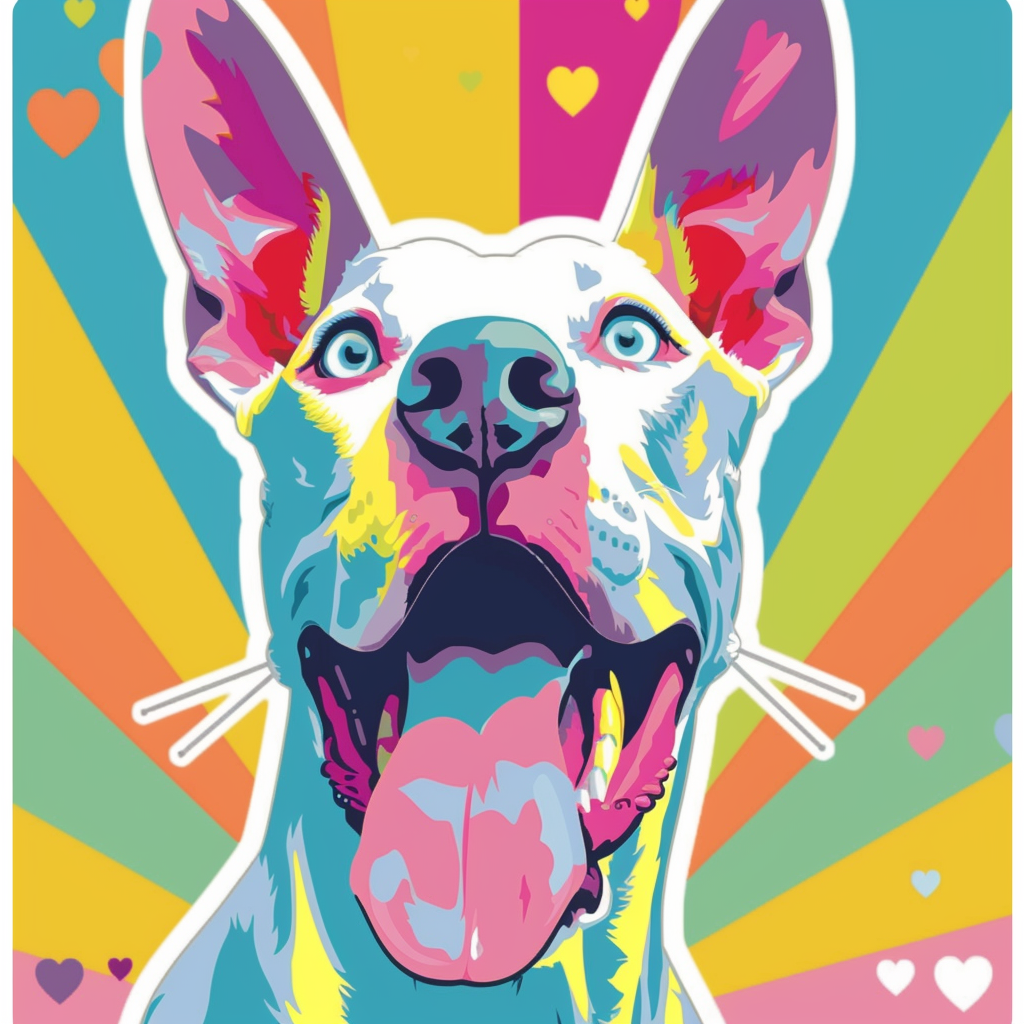 Great Dane Dog Expressive surreal Vinyl Decal Sticker for Car, Laptop, Tumbler and more # F022833