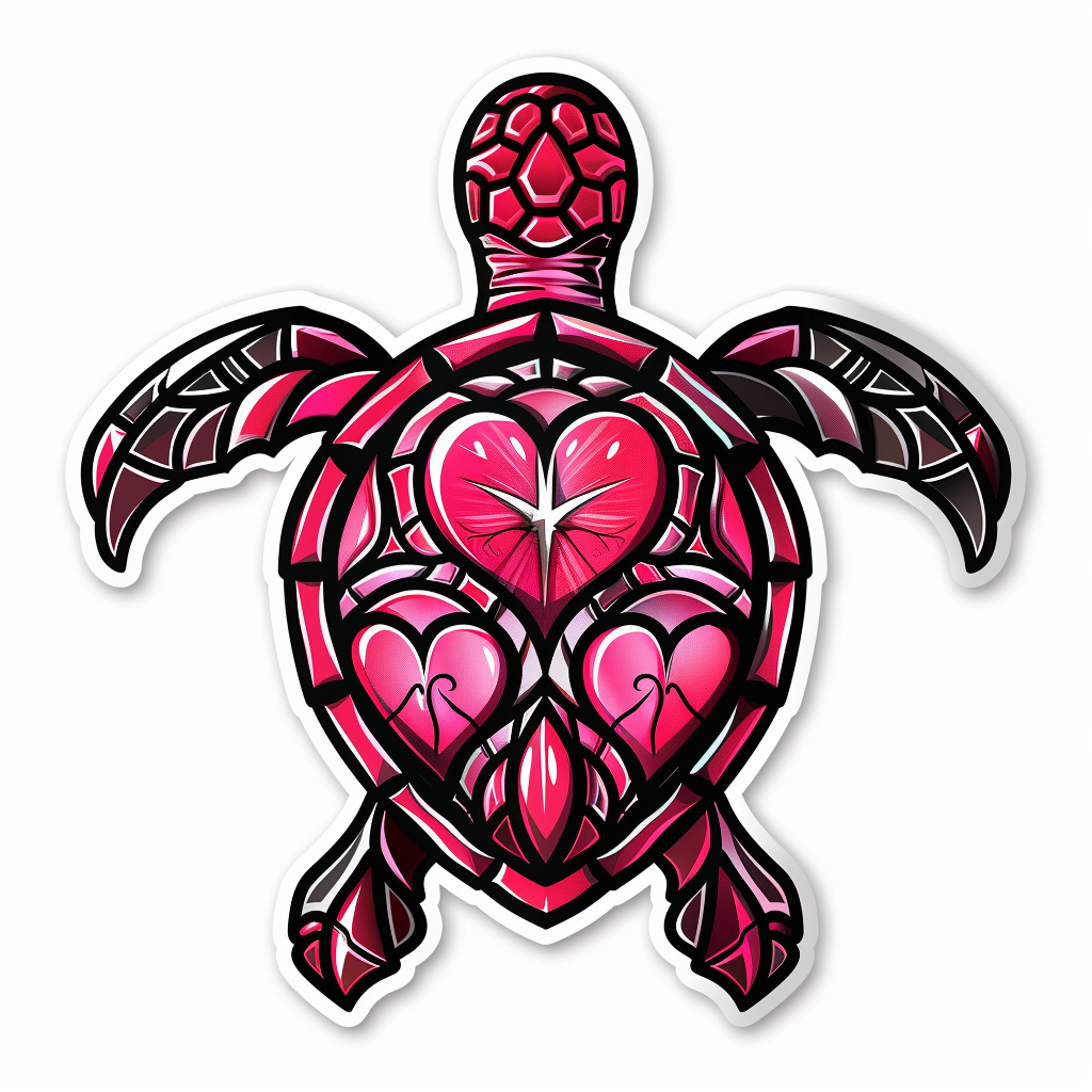 Sticker of a turtle majestic Expressive surreal Vinyl Decal Sticker for Car, Laptop, Tumbler and more # F022065
