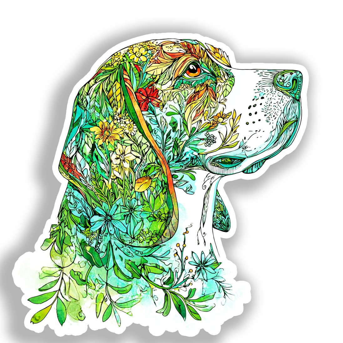 Beagle Dog Vinyl Decal Sticker for Car, Laptop, Tumbler and more # A018663-4" x 4"