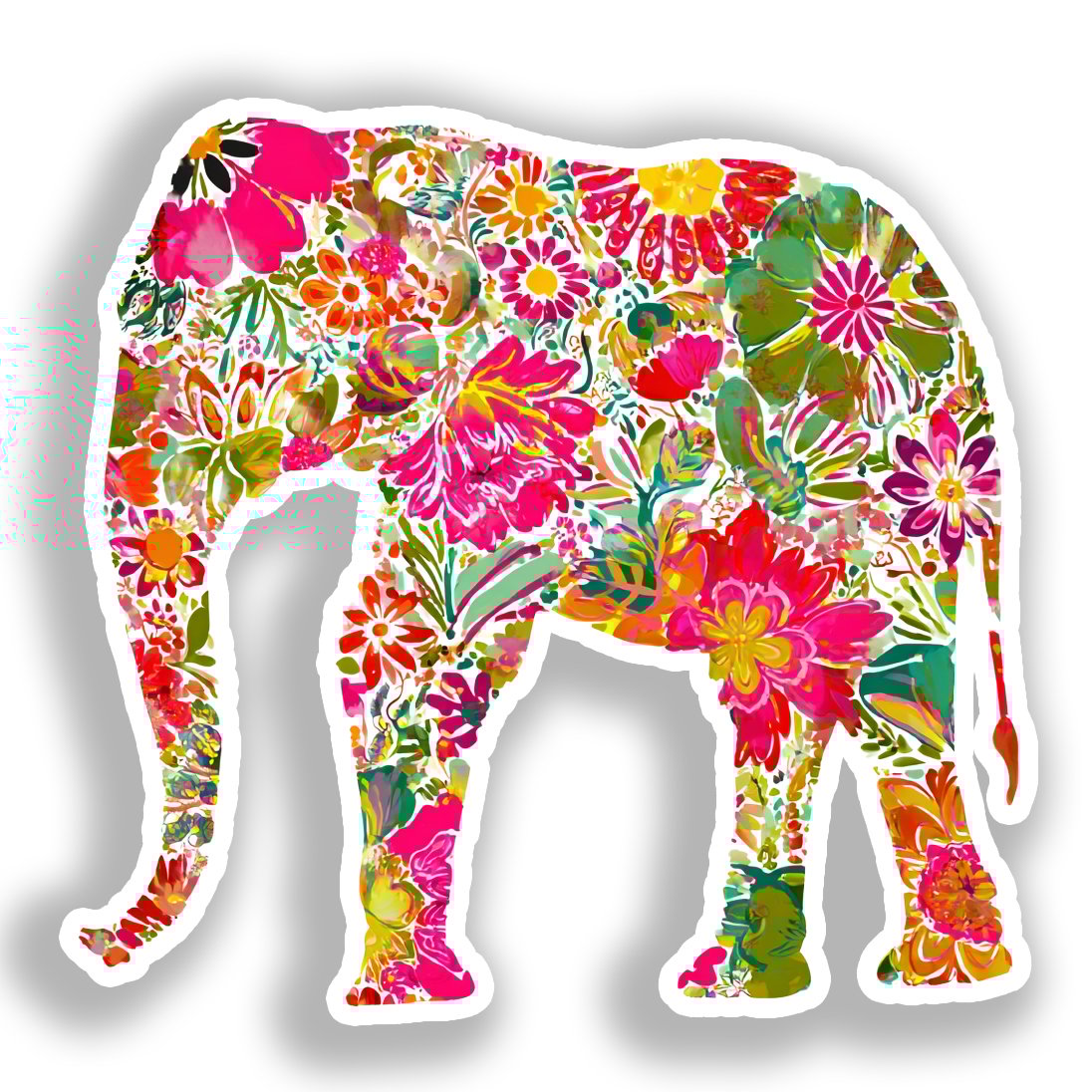 Elephant Vinyl Decal Sticker for Car, Laptop, Tumbler and more # A019094-4" x 4"