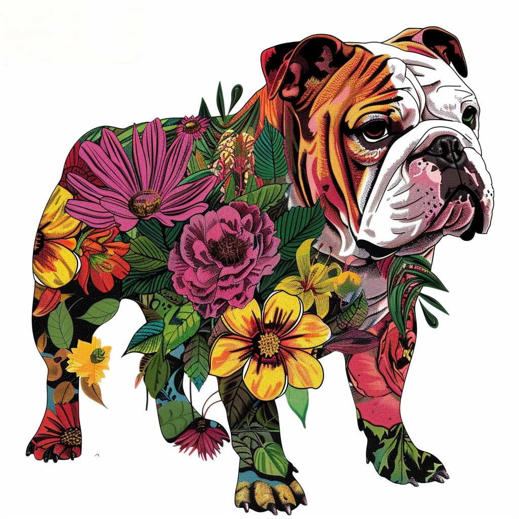 Bulldog Dog majestic Expressive surreal Vinyl Decal Sticker for Car, Laptop, Tumbler and more # F017594
