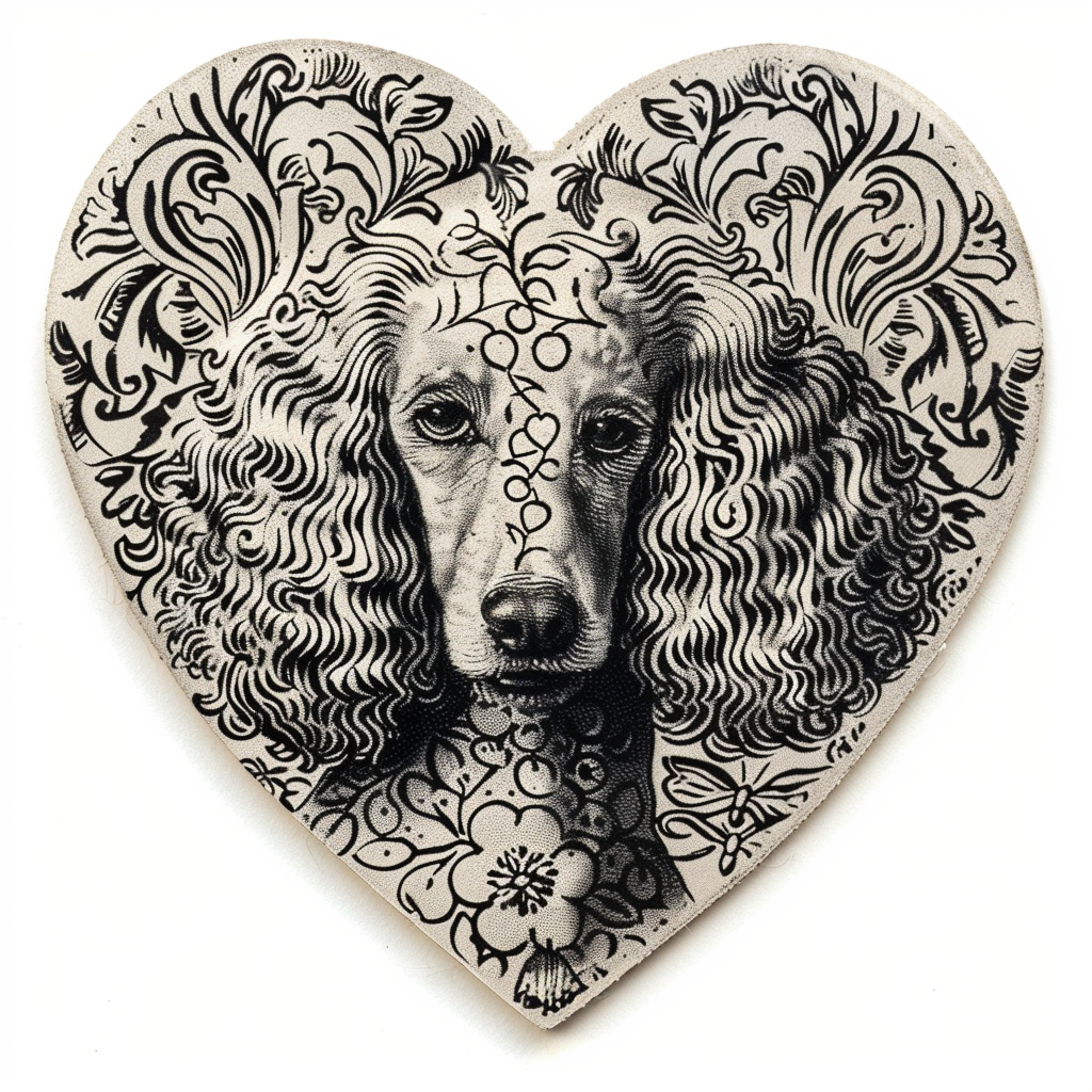 Poodle Dog heartcore Vinyl Decal Sticker for Car, Laptop, Tumbler and more # F012260