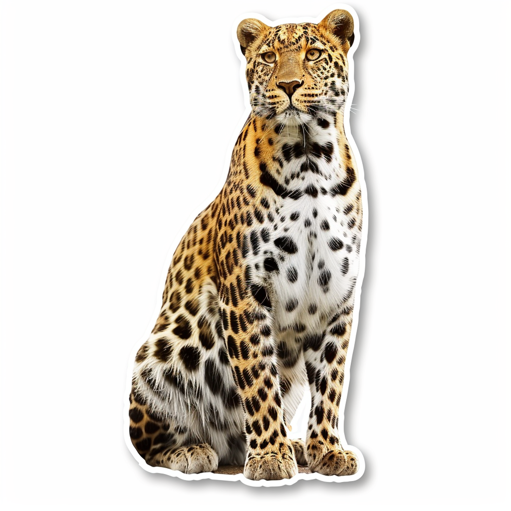 Leopard majestic Expressive surreal Vinyl Decal Sticker for Car, Laptop, Tumbler and more # F022446