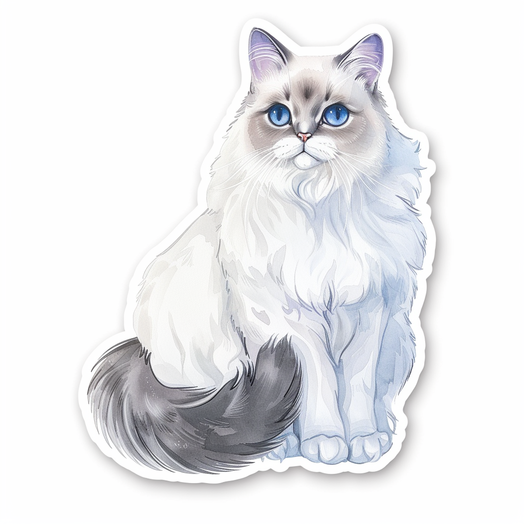 Ragdoll cat Vinyl Decal Sticker for Car, Laptop, Tumbler and more # F07874