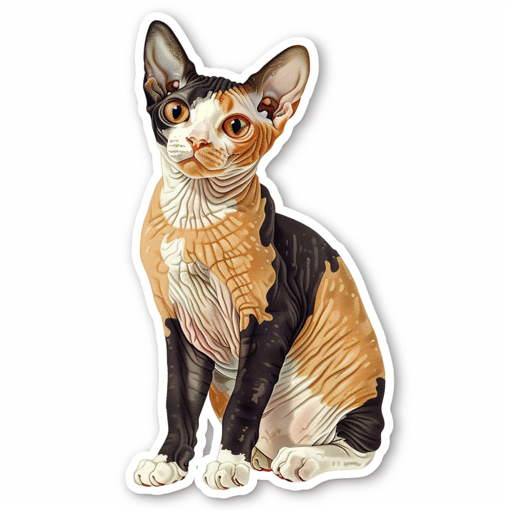 Devon Rex Cat Vinyl Decal Sticker for Car, Laptop, Tumbler and more # F09763